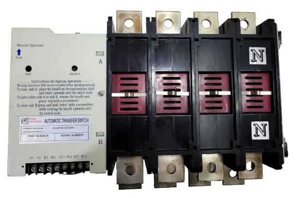 Chave de Transferência Automática GTEC Original Cummins 500A Tetrapolar QTA/ATS