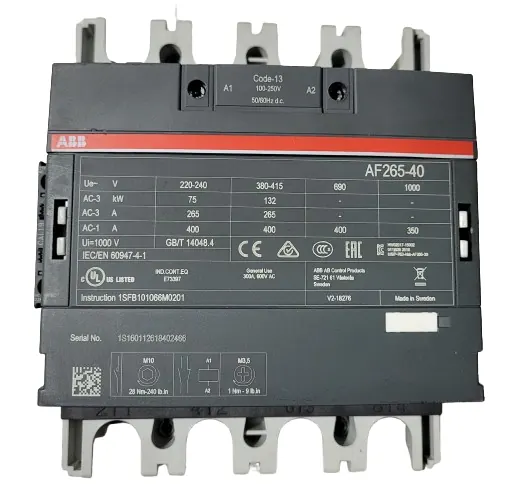 Contator ABB AF265-40 400A 3 Polos 1SFB101066M0201 100-250V 50/60Hz