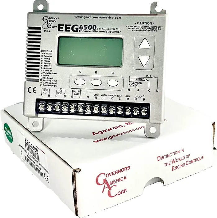 Controlador e Regulador de Velocidade Eletrônico GAC EEG6500 para Grupo Geradores