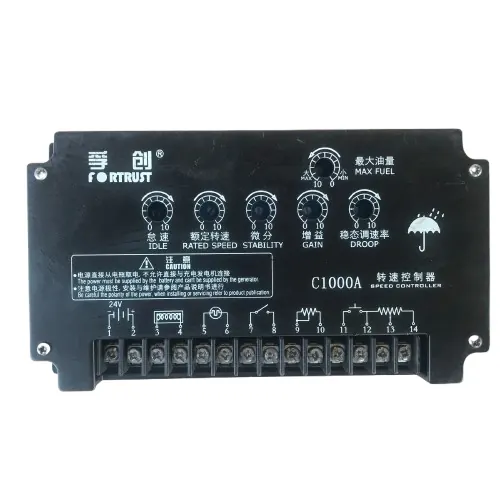 Controlador Eletrônico de Velocidade Fortrust Unidade de Controle de Velocidade para Gerador Diesel C1000A C1000B Speed Controller