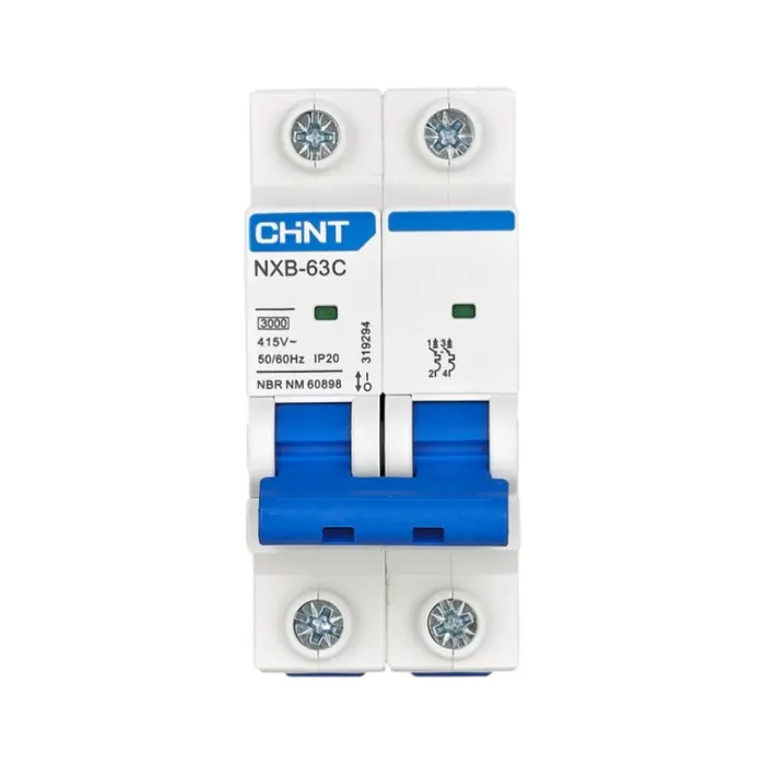 Disjuntor Bipolar Mini Chint nxb-63c 6A 3kA - Pn 319287