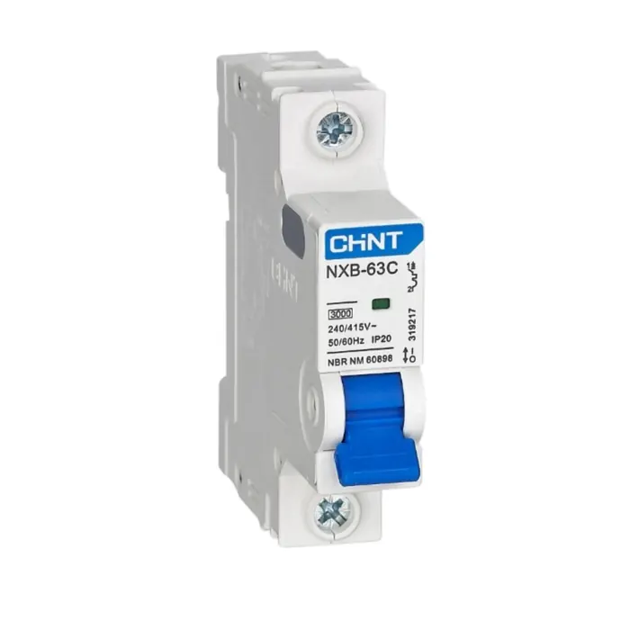 Disjuntor Monopolar Mini Chint nxb-63c 10A 3kA - Pn 319209