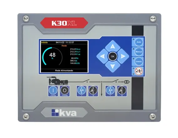 Módulo de Controle Eletrônico e Automático Original KVA K30 XL 4.00 Painel Controlador para Geradores