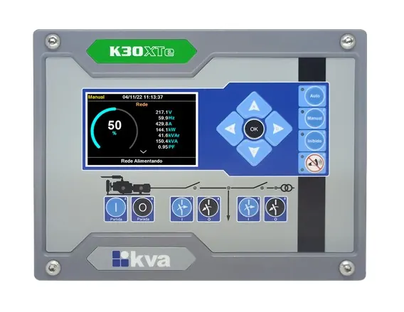 Módulo de Controle Eletrônico Original KVA K30 XTE Painel Controlador Automático para Geradores K30XTE