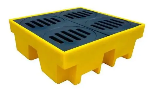 Pallet de Contenção Universal para 4 Tambores - Perfil Alto