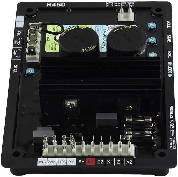Regulador Eletronico de Tensão (AVR) Modelo R450 para Alternadores Leroy Somer / FG Wilson / Olympian-cat