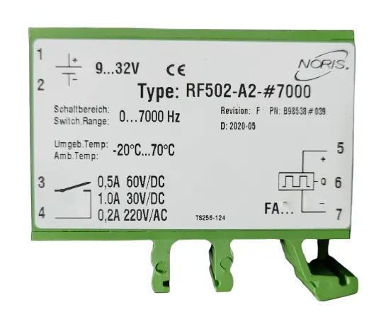 Relé de Parada de Limite Norispan RF502-A2 9-32V 0-7000Hz Noris -20°C / 70°c