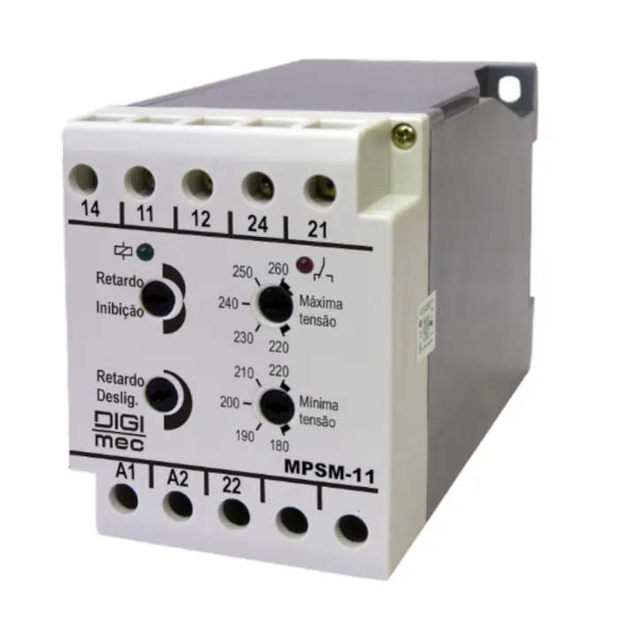 Relé Supervisor de Tensão Monofásico Digimec mpsm-11 2spdt 220vca