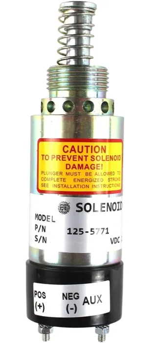 Solenóide de Desligamento de Combustível Caterpillar 125-5771 1255771 9X-5302 9X5312 12V para Máquinas Motores CAT 3114 3126 3116 3126B 3126E AP-1000 AP-1050 Solenóide de Corte RT100 RT80 465 460 470