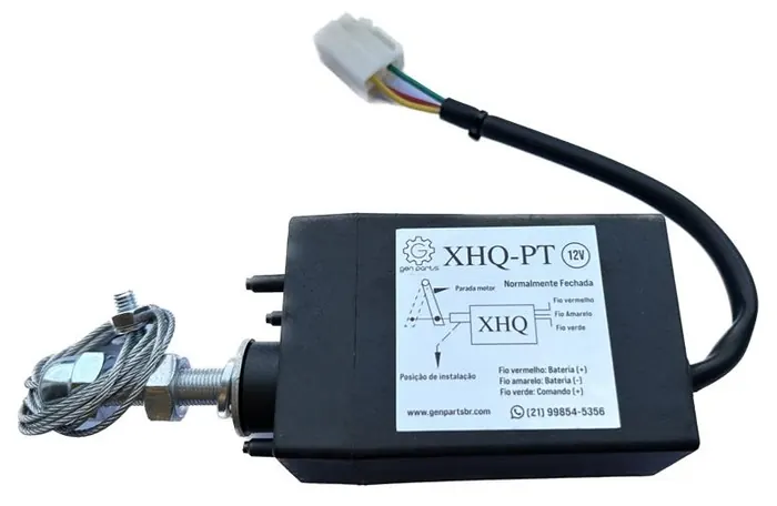 Solenoide de Parada para Motor Diesel (gerador) Modelo XHQ-PT (PL) 12V (normalmente Fechada)